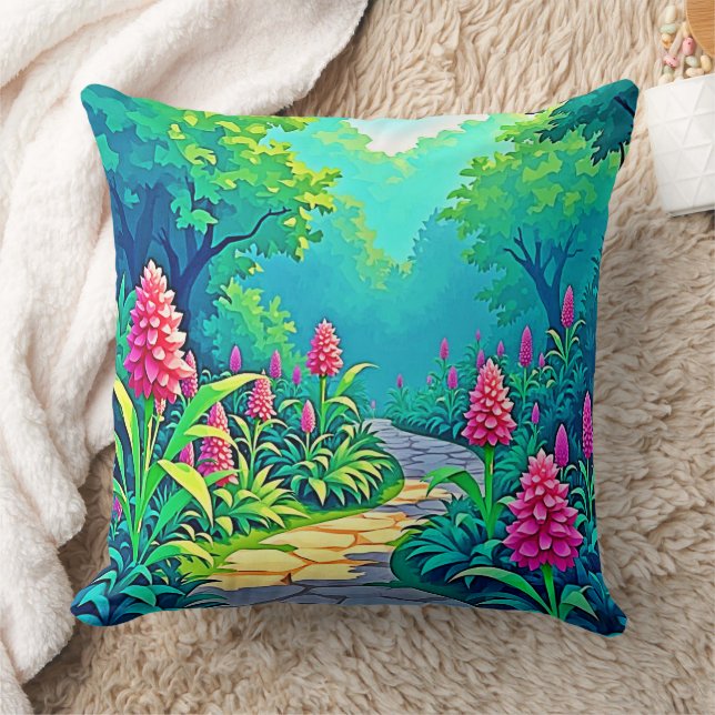 Magical Garden Path Design Cushion (Blanket)