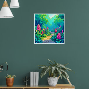 Magical Garden Path Design Poster