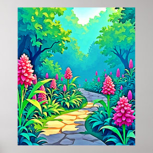 Magical Garden Path Design Poster