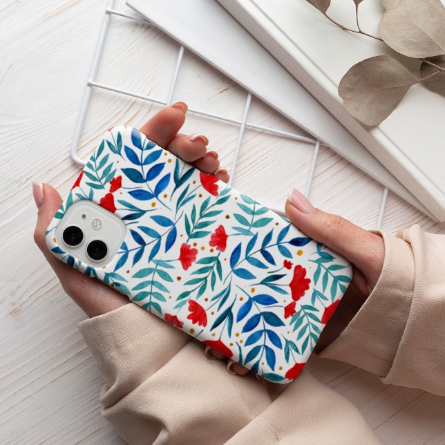 Magical garden - red and turquoise Case-Mate iPhone case (Creator Uploaded)