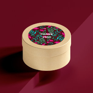 Magical garden thank you classic round sticker