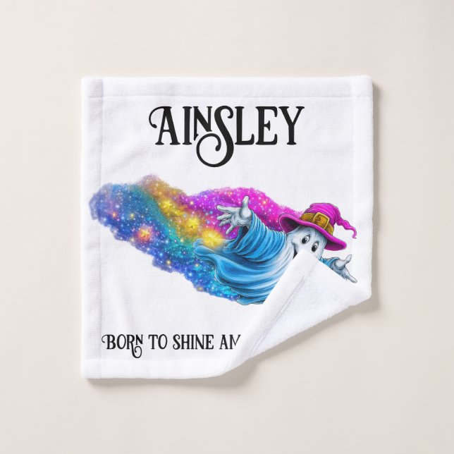 Magical Ghost and Stars Bath Towel Set (Wash Cloth)