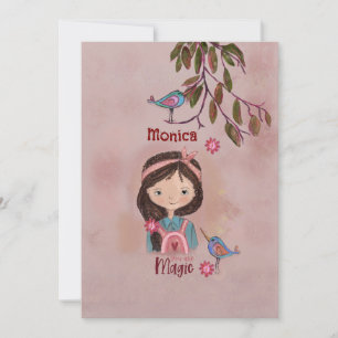 Magical Girl with Birds - Daughter's Birthday Card