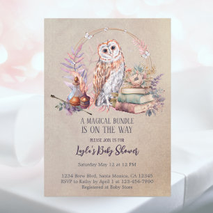 Magical Girl Wizard Baby Shower Invitation
