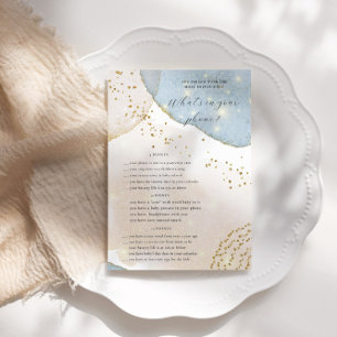 Magical Glitter Baby Shower Phone Game Card