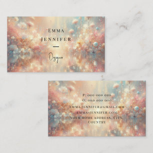 Magical glitter background business card