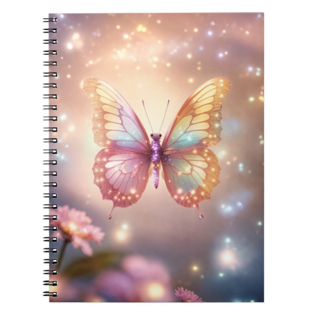 Magical Glitter Butterfly  Notebook (Front)