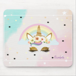 Magical Glitter  Unicorn, Rainbow, Stars Mouse Mat