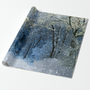 Magical Glittery Snow Wonderland Wrapping Paper