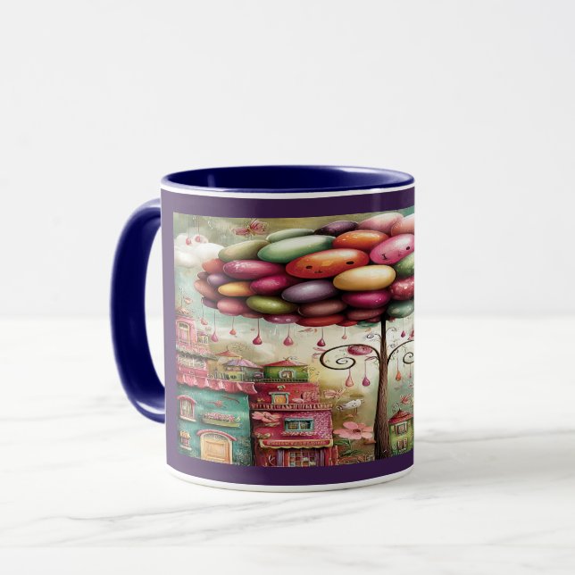 Magical Glowing Balloon Flower Mug (Front Left)