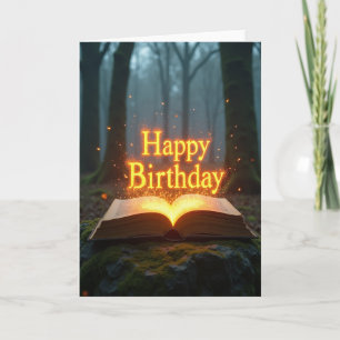 Magical Glowing Book Card