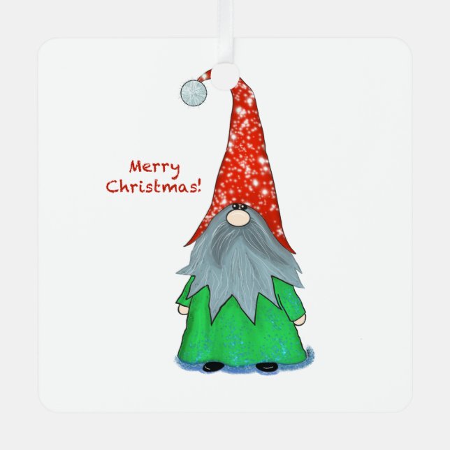 Magical Gnome Christmas Ornament  (Front)