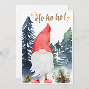 Magical Gnome Holiday Greeting Card