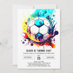 Magical Goal Online Soccer Birthday Invitation