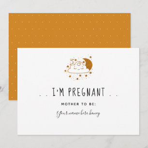 Magical Gold Cloud Pregnancy Announcemente Card