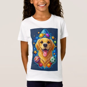 Magical Golden Retriever Puppy with Stars T-Shirt