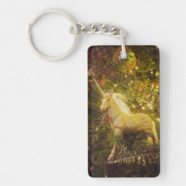 Magical Golden Unicorn Key Ring (Front)