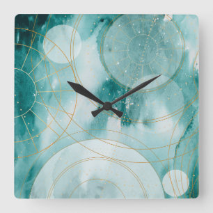 Magical Graduation Stars II Square Wall Clock