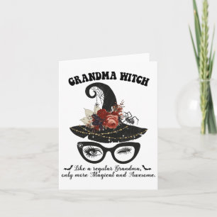 Magical Grandma Witch - Awesome Halloween Witchy G Card