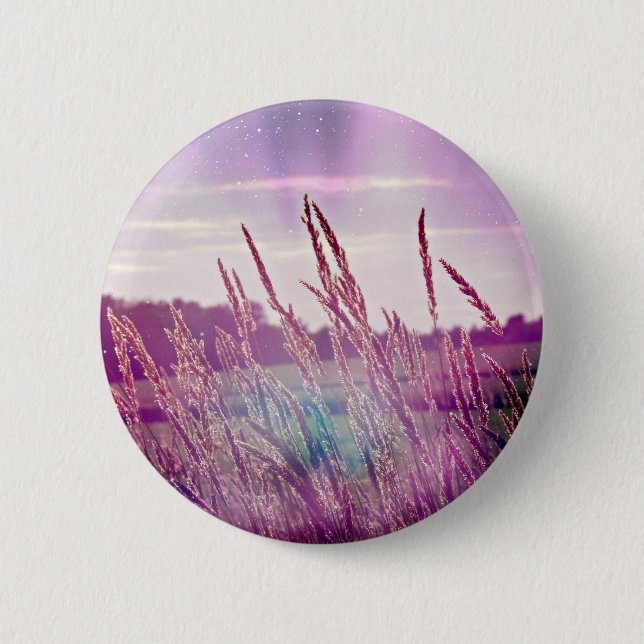 Magical Grass 6 Cm Round Badge (Front)