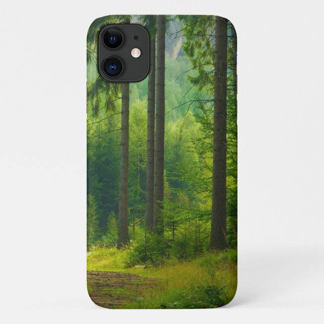 Magical green forest path trees mist  Case-Mate iPhone case (Back)