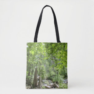 Magical Green Forest Scene. Tote Bag
