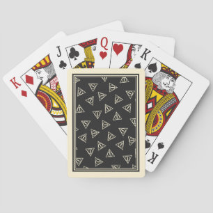 Magical Grey Yellow Triangle Circle Wand Symbol Playing Cards