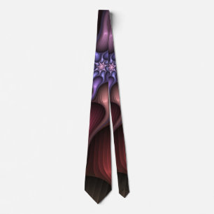 Magical Growth Modern Abstract Colourful Fractal Tie