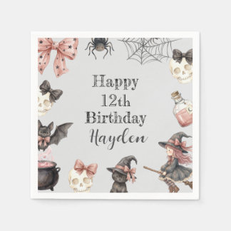 Magical Halloween Birthday Napkin