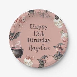 Magical Halloween Birthday Paper Plate