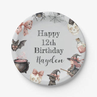 Magical Halloween Birthday Paper Plate