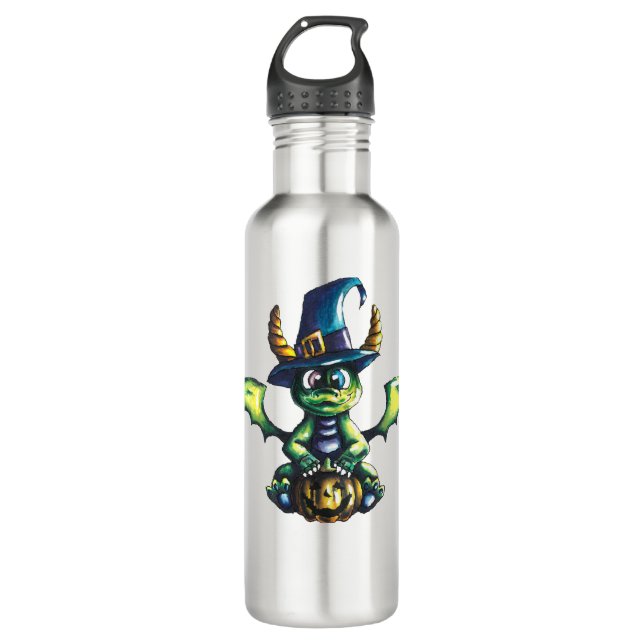 Magical Halloween Dragon Design 710 Ml Water Bottle (Front)
