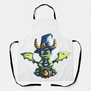 Magical Halloween Dragon Design Apron