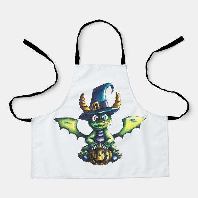 Magical Halloween Dragon Design Apron (Front)