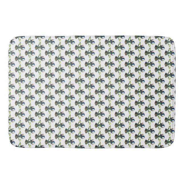 Magical Halloween Dragon Design Bath Mat (Front)