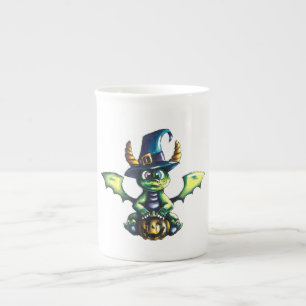 Magical Halloween Dragon Design Bone China Mug