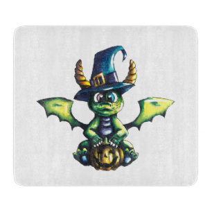 Magical Halloween Dragon Design Cutting Board