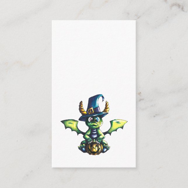 Magical Halloween Dragon Design Enclosure Card (Front)