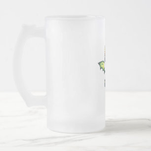 Magical Halloween Dragon Design Frosted Glass Beer Mug