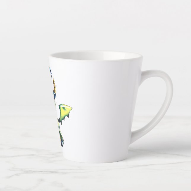 Magical Halloween Dragon Design Latte Mug (Right)
