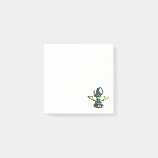 Magical Halloween Dragon Design Post-it Notes (Front)