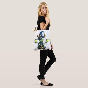 Magical Halloween Dragon Design Tote Bag