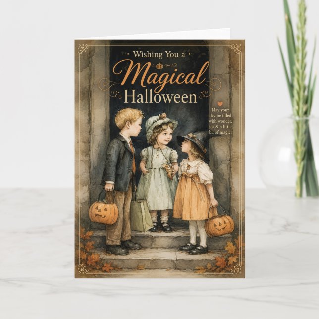 Magical Halloween Greeting Card (Front)