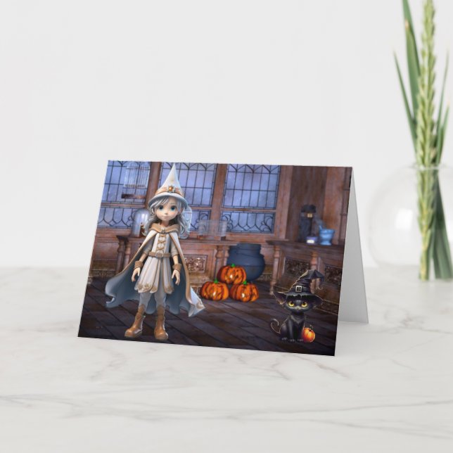 Magical Halloween Party Invitation. Card (Front)
