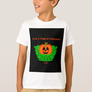 Magical Halloween Pumpkin Boys White T Shirt
