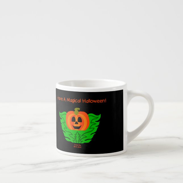 Magical Halloween Pumpkin Espresso Mug (Right)