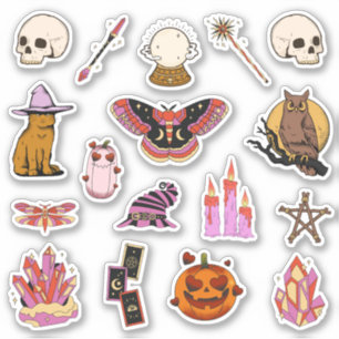 Magical Halloween Pumpkin Kitty Sticker Pack