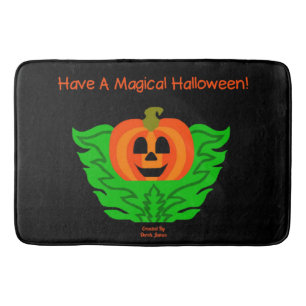 Magical Halloween Pumpkin Large Bath Mat