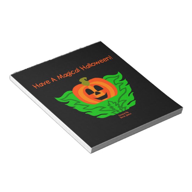 Magical Halloween Pumpkin Notepad 14 cm x 15.2 cm (Angled)