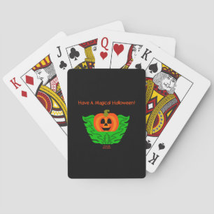 Magical Halloween Pumpkin Playing Cards